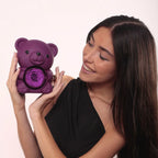 Ours en Rose Éternelle & Collier Personnalisé